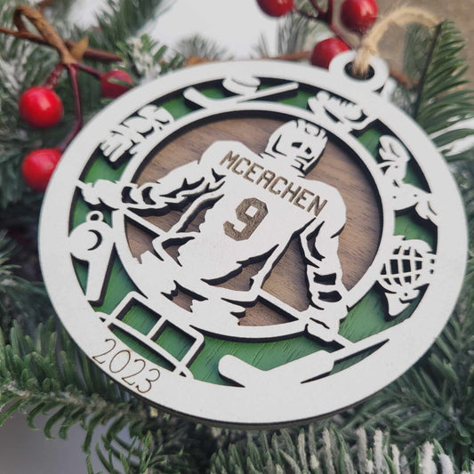 Personalized Hockey Ornament