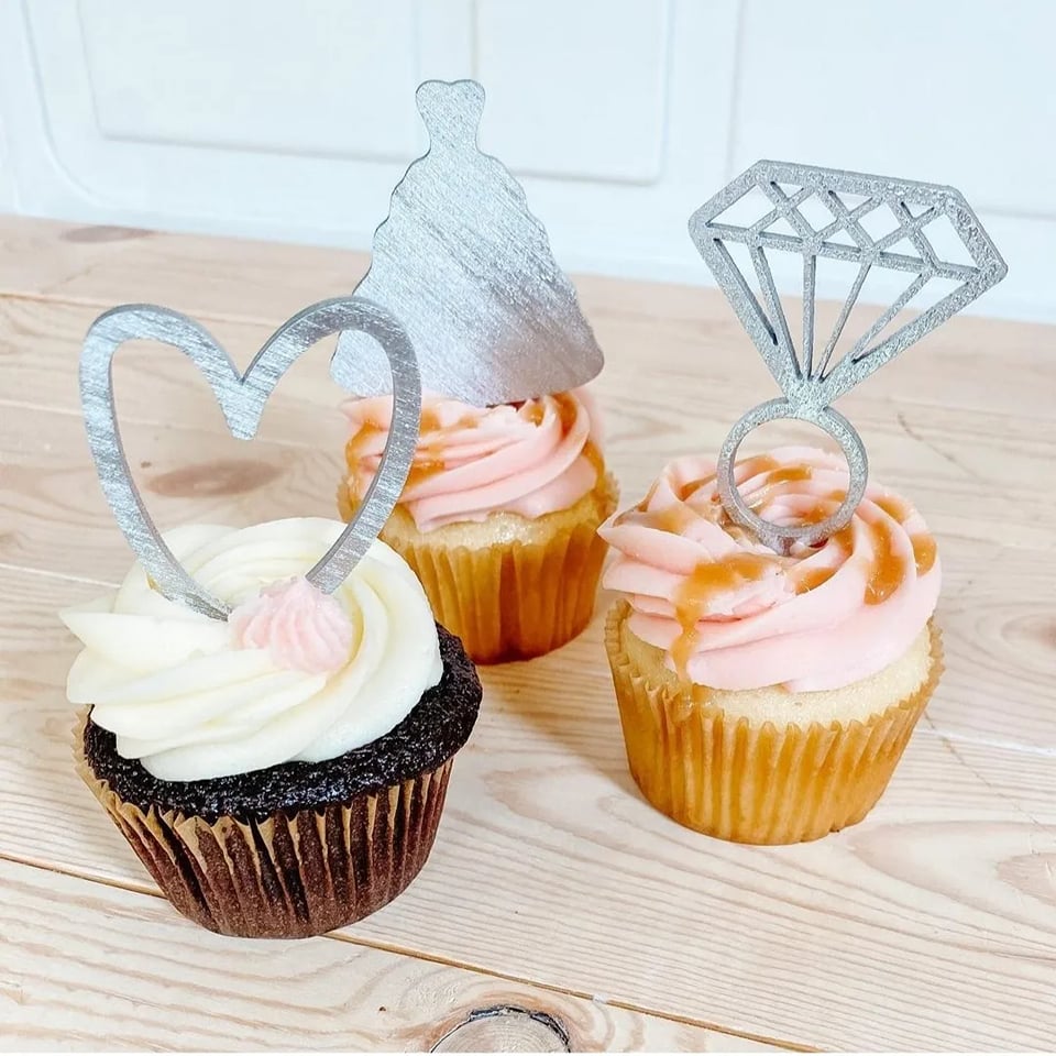Bridal Cupcake Toppers
