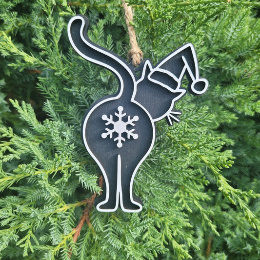Cat Snowflake Butt