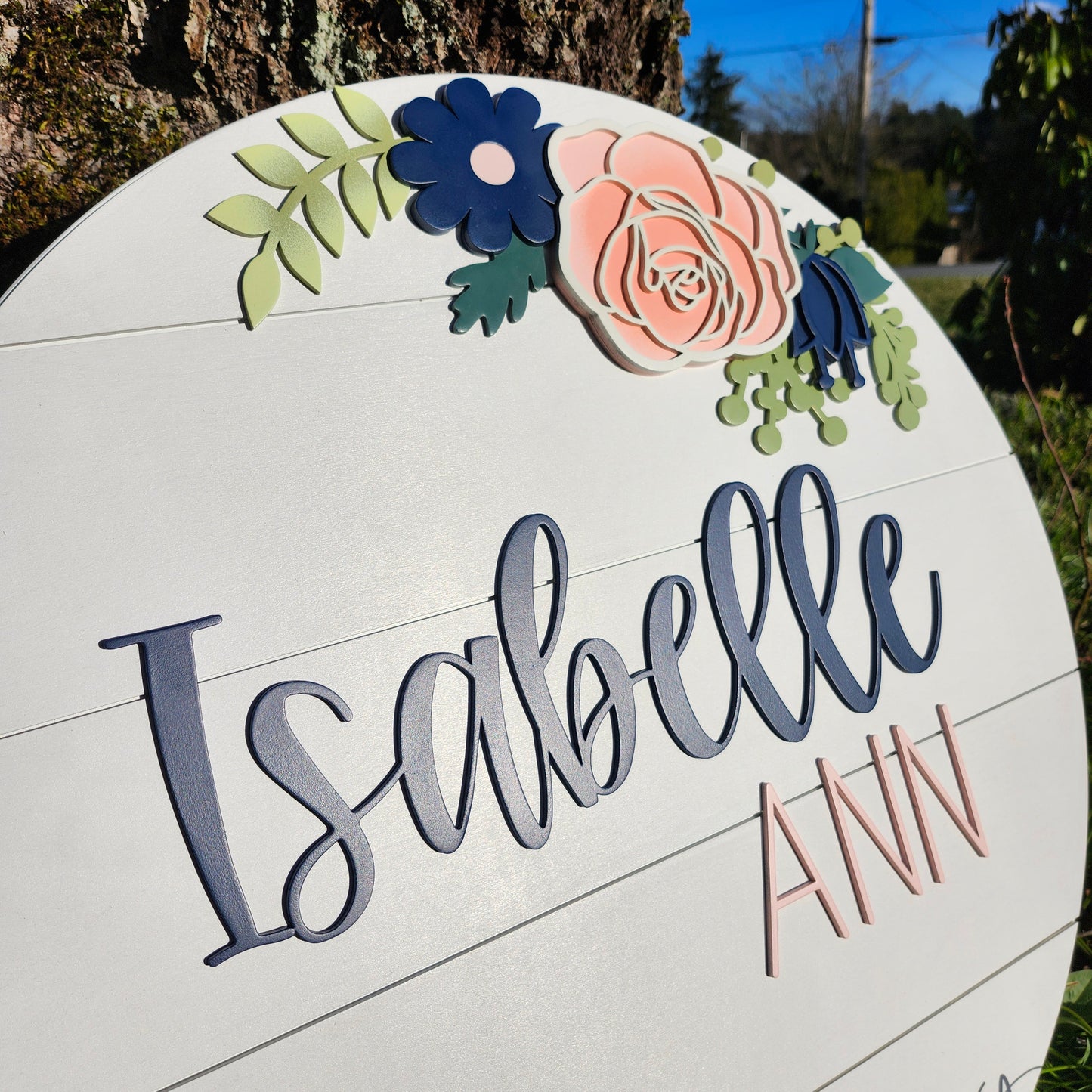 Mixed Florals Nursery Sign