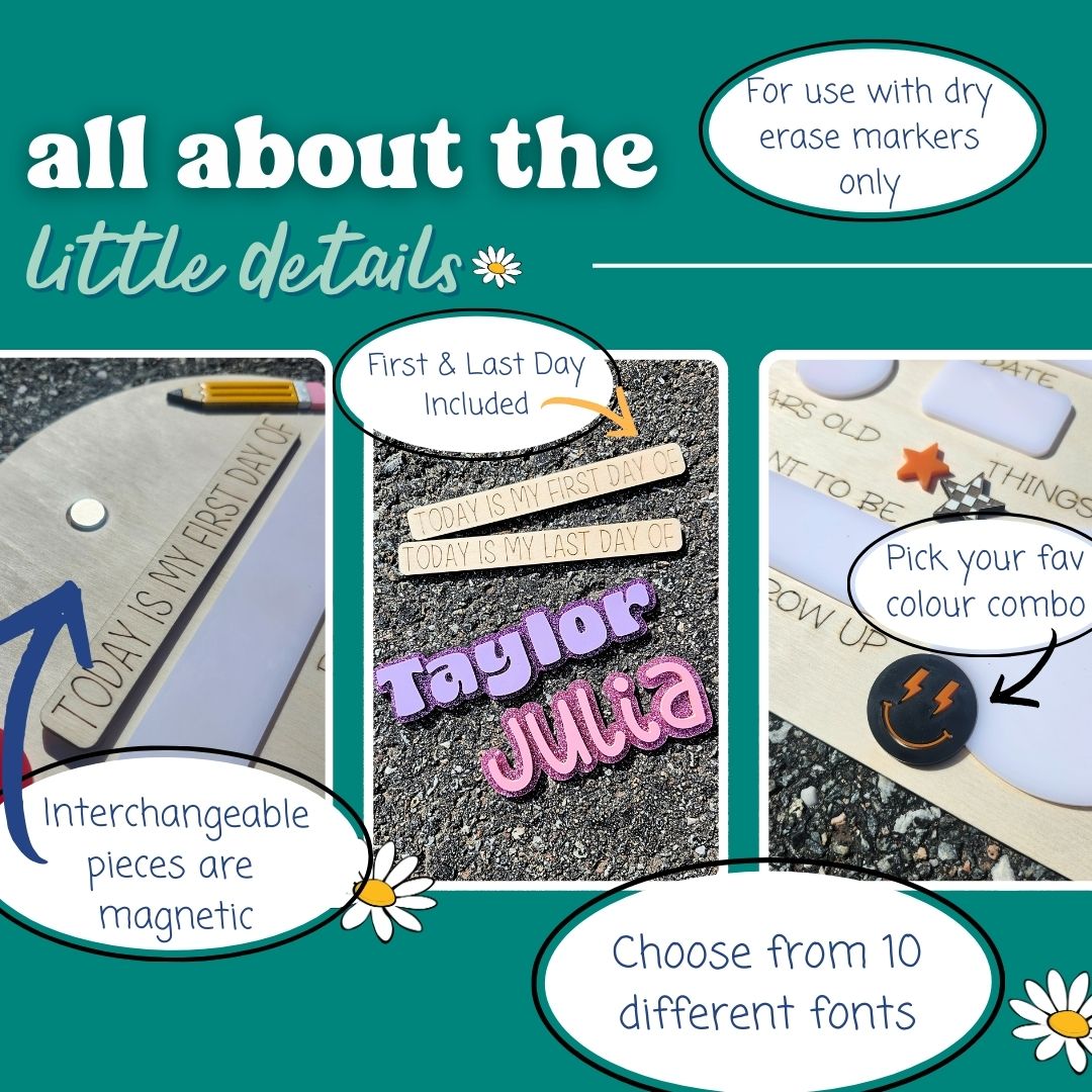 First / Last Day of School Whiteboards