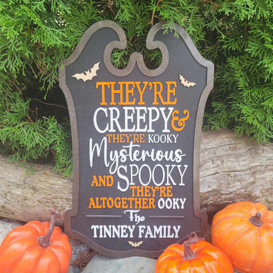 Addams Family Name Sign
