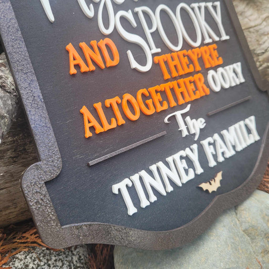 Addams Family Name Sign