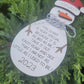 Snowman height marker ornament