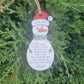 Snowman height marker ornament