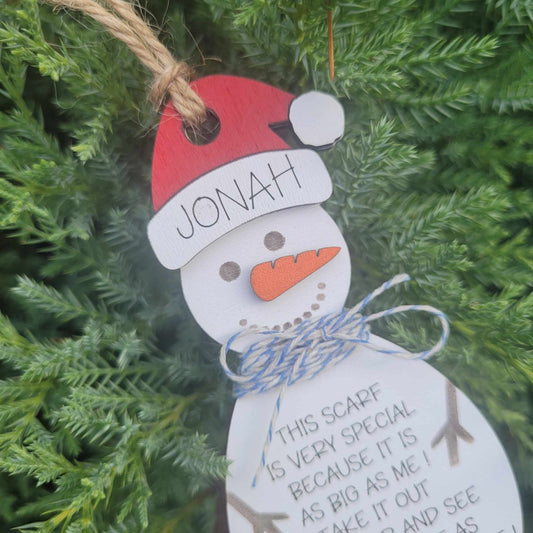 Snowman height marker ornament