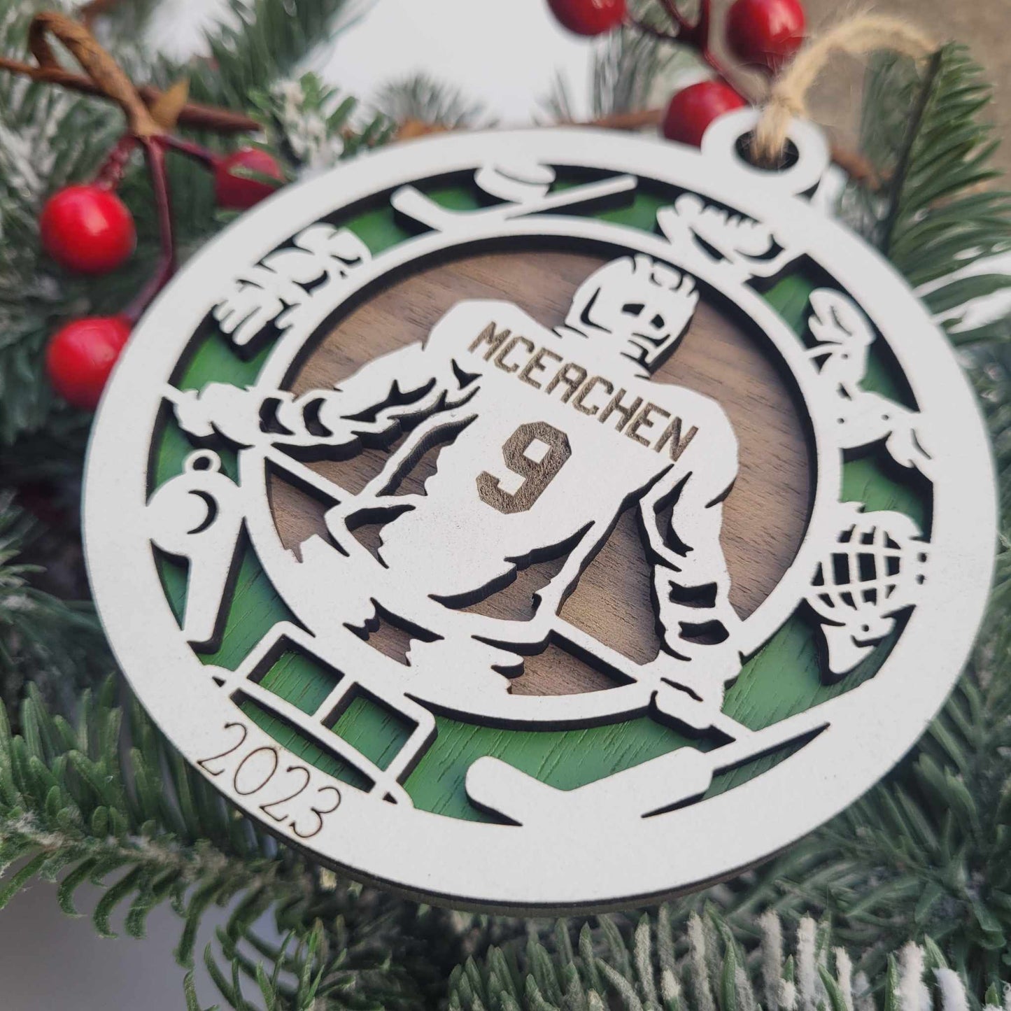 Personalized Hockey Ornament