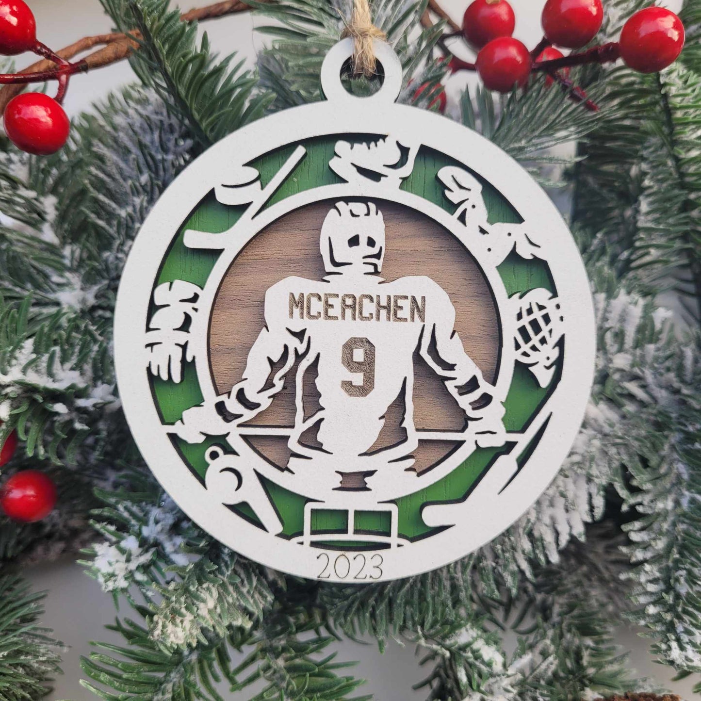 Personalized Hockey Ornament