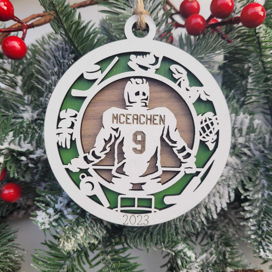 Personalized Hockey Ornament