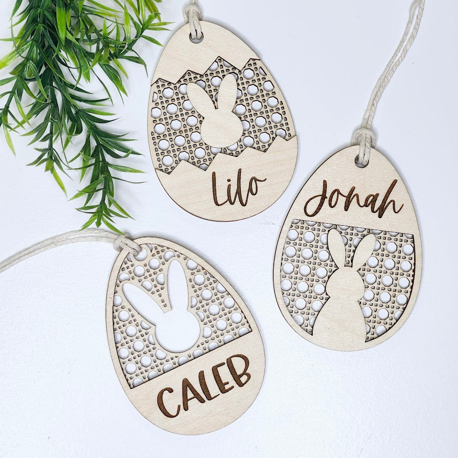 Easter Rattan Tag