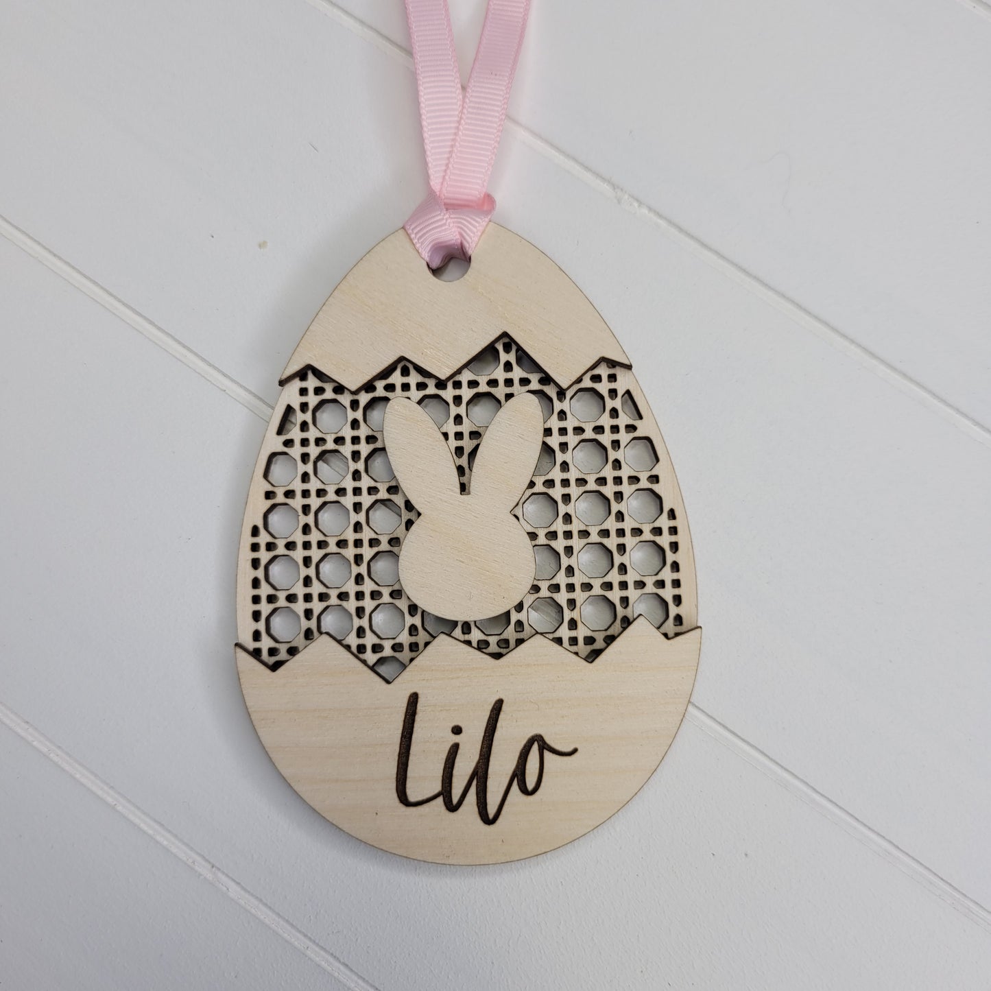 Easter Rattan Tag