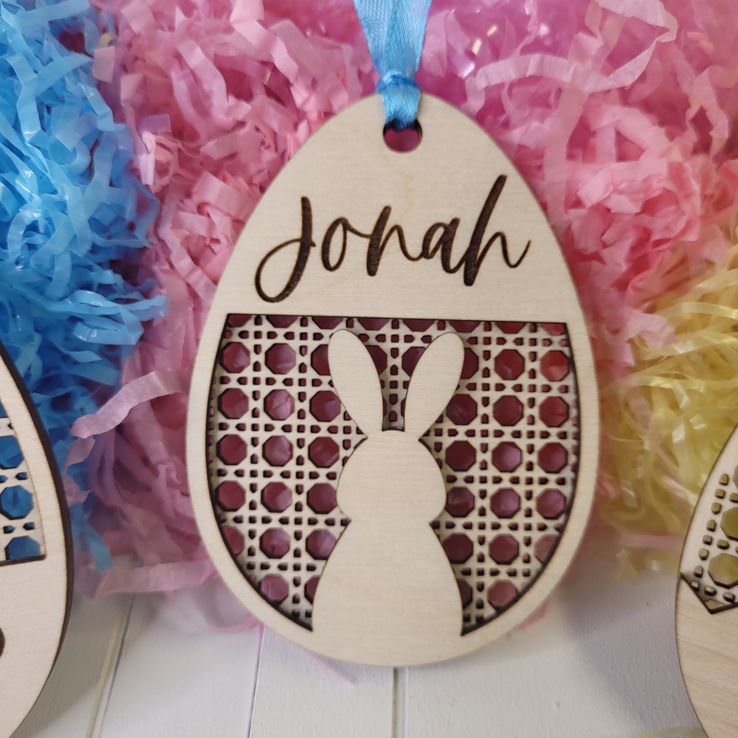 Easter Rattan Tag