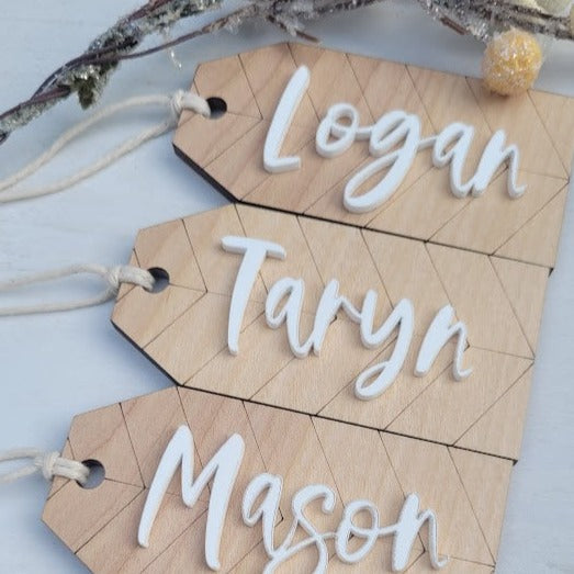 Chevron Stocking Tags