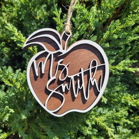 Teacher Apple Ornament