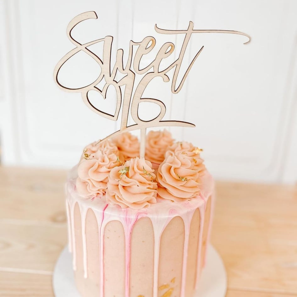 Sweet Sixteen Cake Topper
