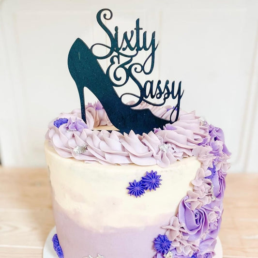 Sixty & Sassy Cake Topper